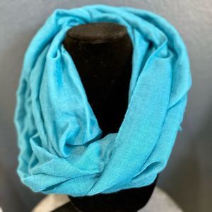 Thin blue infinity scarf